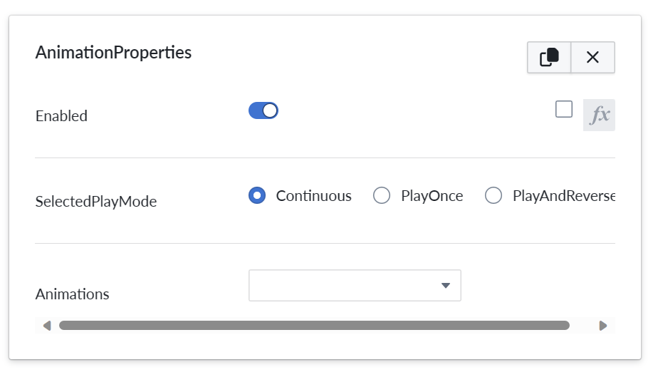 Part gets animation propertyset